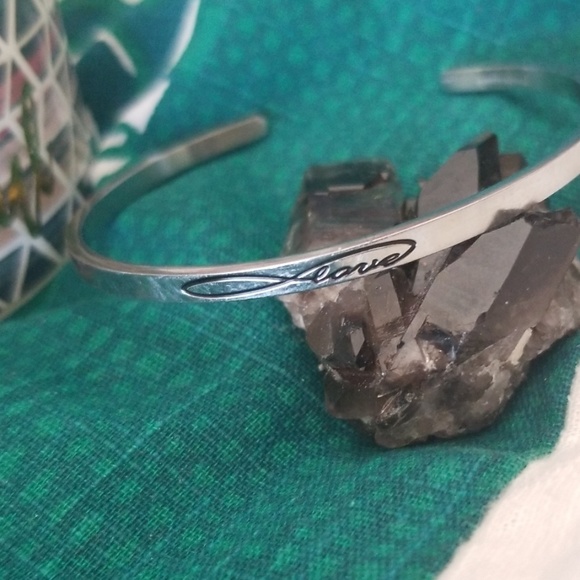 Boho Mantraband Infinity Silver Bracelet - Picture 2 of 3